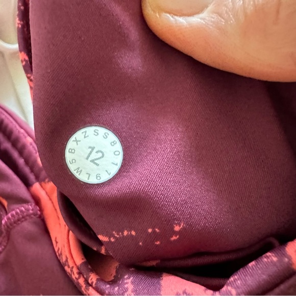 Lululemon Fast and Free Leggings Coral Deep Ruby 12 Pockets - Picture 10 of 10